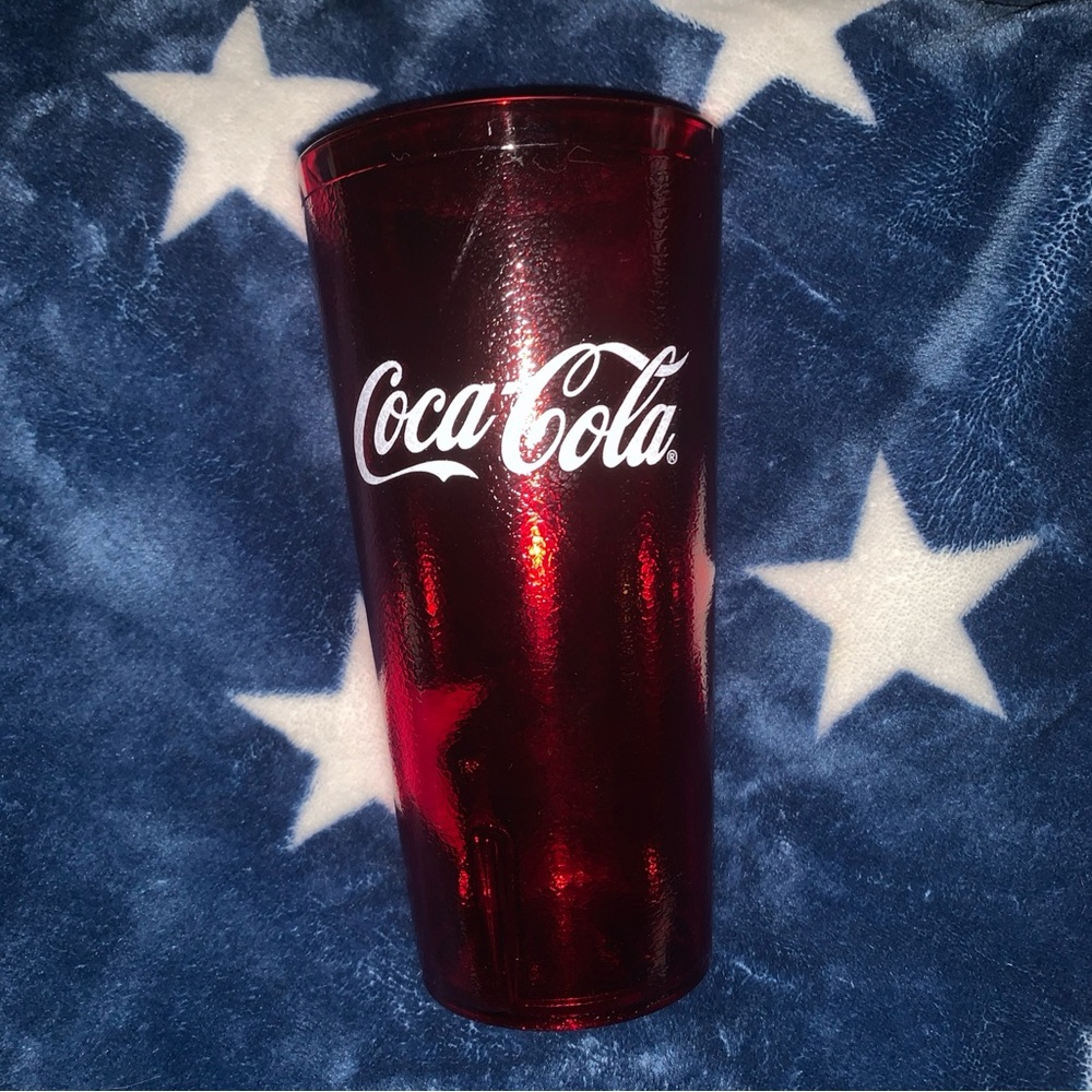 New Set of 6 Coca Cola Restaurant Red Tall Plastic Tumblers Cups 24Oz